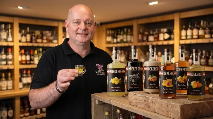 Tino van De Druiventuin Leiden met Koekeroe likeuren