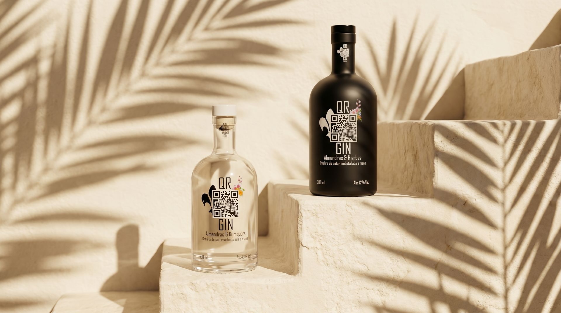 QR1 en QR2 Gin ontwikkeld voor Restaurant Le Dauphin door Newspirits