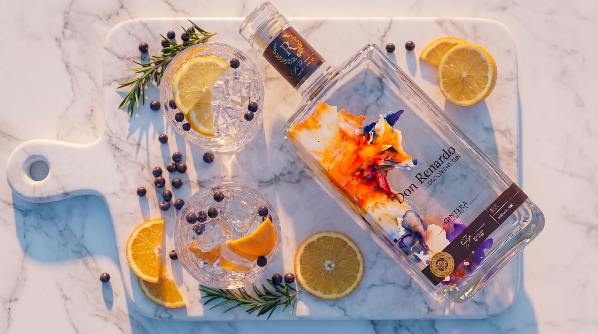 Etiket Don Renardo Gin ontworpen door Newspirits