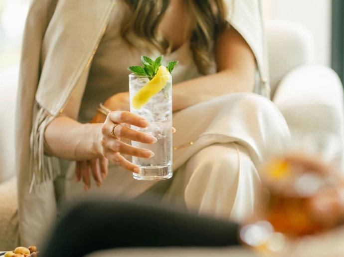 Wildlife Lemon Tonic garnering: citroenschil en munt