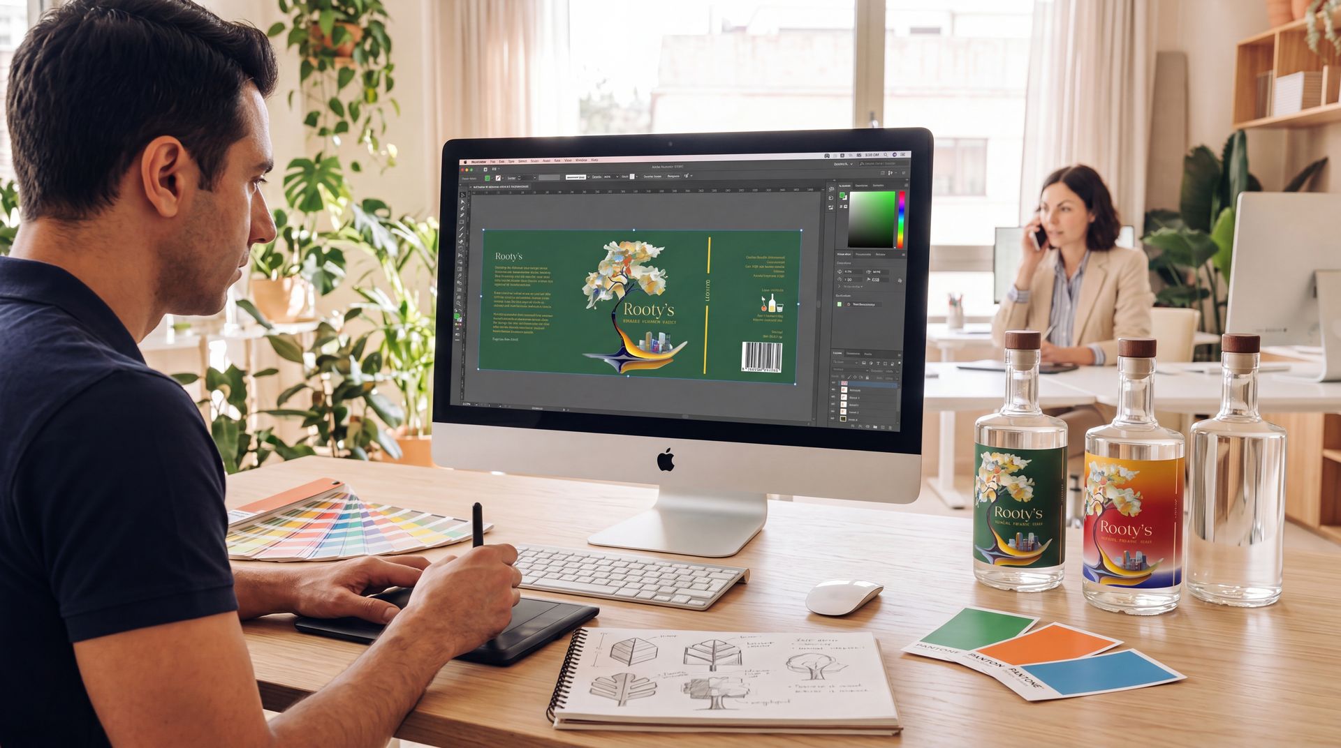 tudio productfotografie van de Electric Mule likeur shot met een lichte natuurlijke troebelheid.