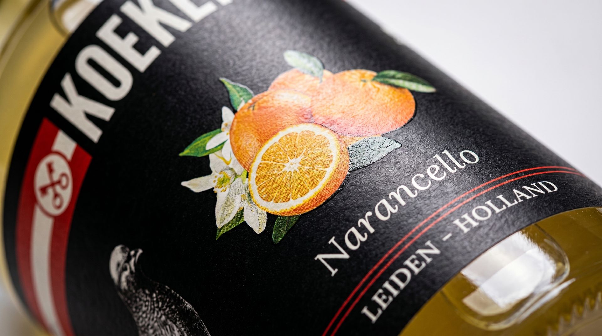 Koekeroe Narancello met sinaasappel en vrolijke merkstijl