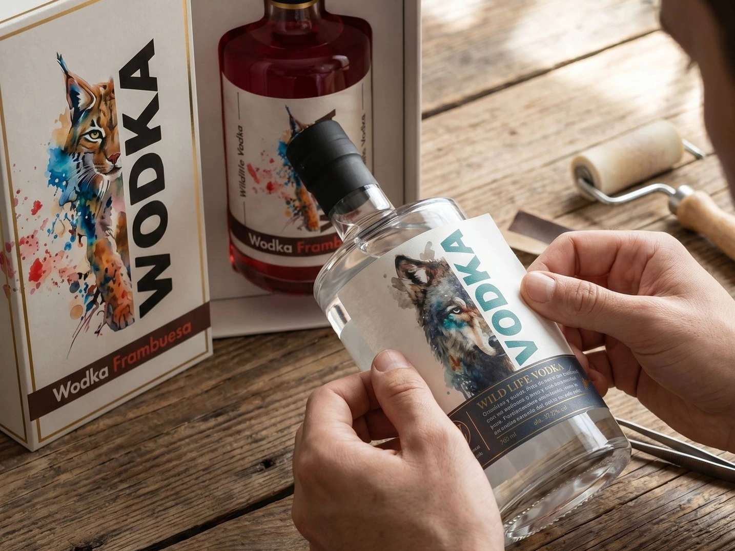 Wildlife Wodka private label project met moderne uitstraling