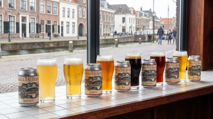 ell of a Beer bieren in blik gebrouwen door Brouwhoeve voor Slijterij La Bouteille