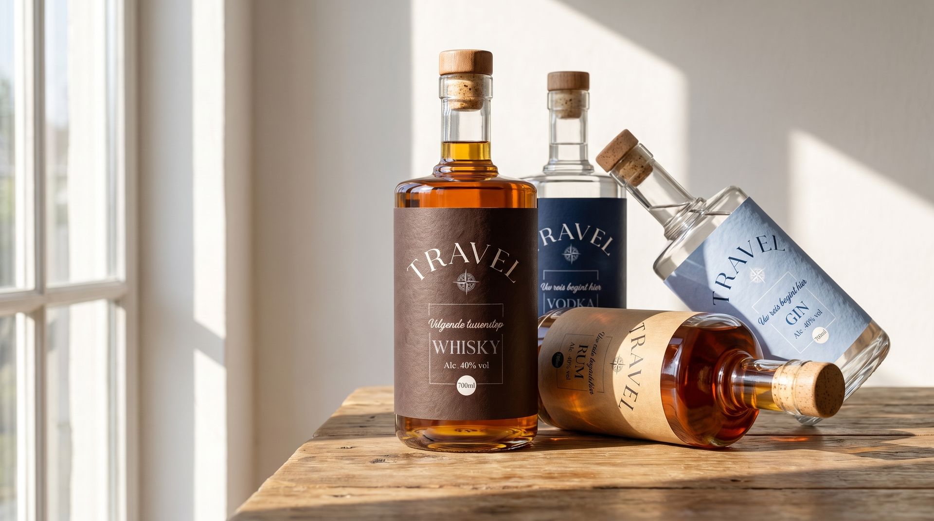 Private label dranken collectie met eigen etiket voor horeca en slijterij