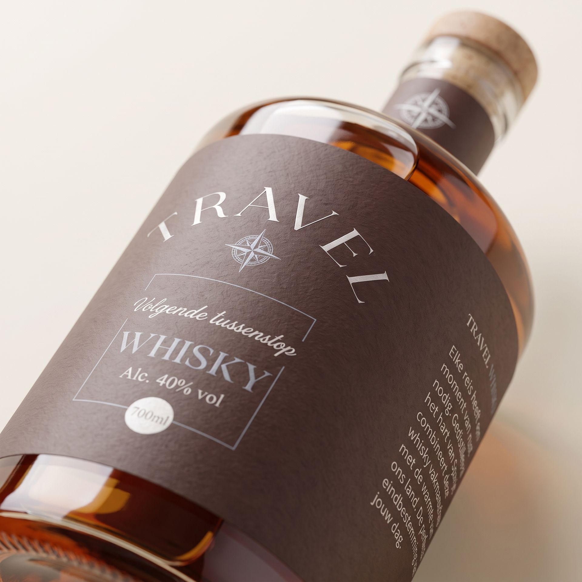 Professionele bedrukking van etiketten voor 10 jaar gerijpte single grain whisky