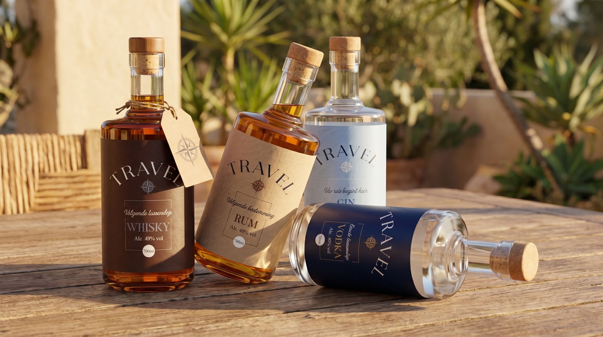 Private label dranken met luxe afwerking zoals foliedruk en reliëf op de etiketten